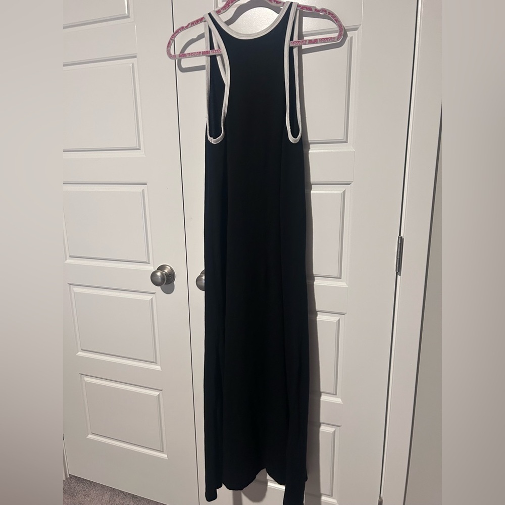 Sundry Ringer Side Slit Jersey Racerback Maxi Dress Size 1 (small) - Picture 4 of 6